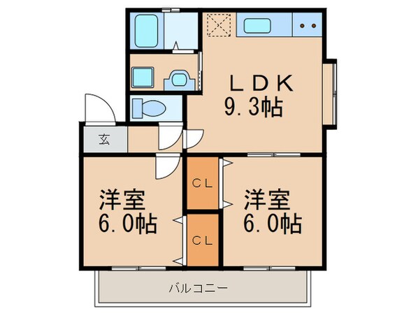 メゾンドエリーⅡの物件間取画像